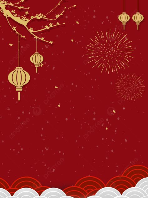 Lunar New Year Phone Wallpaper, Lunar New Year Backdrop, Lunar New Year Background, Lunar New Year Poster Design, Chinese New Year Pubmat, Chinese New Year Background, Fireworks Background, Red Background Images, Happy New Year Background