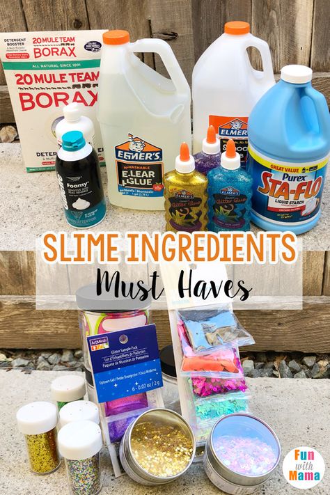 Learn how to make slime with these ingredients to make slime #slime #slimerecipes Slime Ingredients List, Ingredients For Slime, Make Slime For Kids, Slime Kits, Slime Ingredients, Slime Birthday, Slime No Glue, Easy Slime Recipe, Slime Party