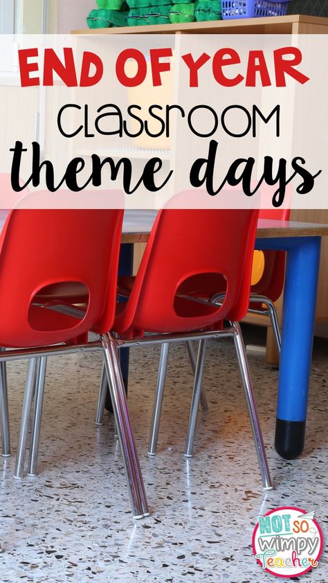 During the last weeks or days of school, I am looking for fun ways to celebrate with my students. During the year we have become such g... Theme Days Elementary School, Fun Day At School Ideas, End Of Year Spirit Week Ideas, Fun Days At School, End Of Year Theme Days 2nd Grade, Last Day Of School Activities 1st Grade, End Of School Year Activities 5th Grade, Last Week Of School, School Theme