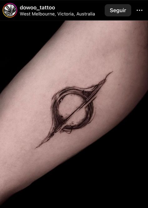 Geometric Tattoo Symbols, Black Hole Tattoo, Zen Tattoo, Minimal Tattoo Designs, Minimal Tattoo Ideas, Choose Her, Tattoo Shoulder, Movie Tattoos, Scary Tattoos