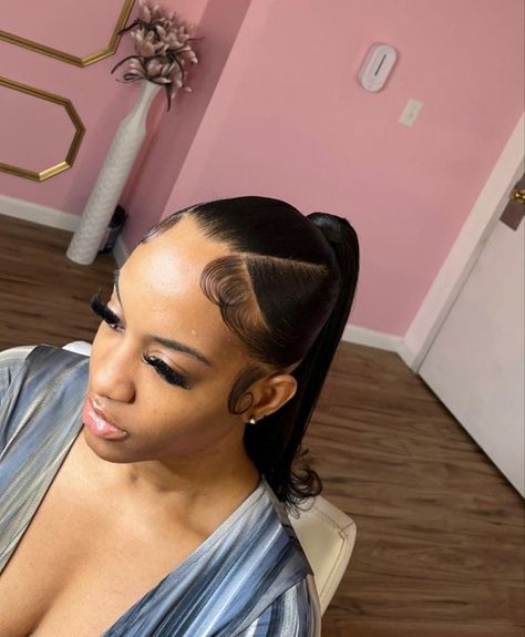 Hair Inches, Barbie Ponytail, Slick Ponytail, Finger Wave Hair, Ponytail Girl, Sleek Ponytail Hairstyles, Black Ponytail Hairstyles, Edges Hair, Weave Styles