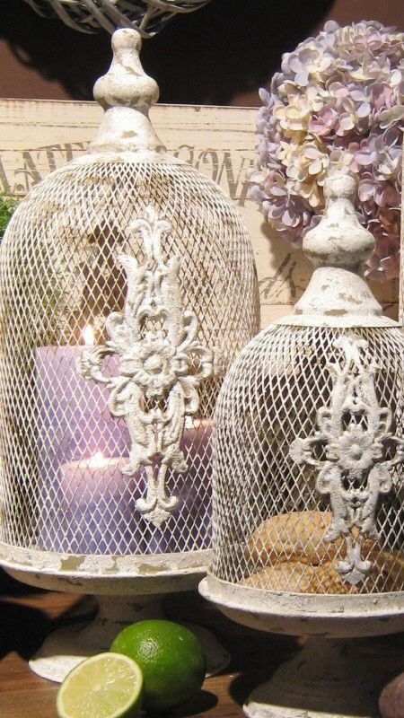 Cloche Cloche Decor Ideas, Wire Cloche, Cloche Decor, Shabby Cottage Decor, Bell Jars, Bird Cage Decor, Glass Cloche, Diy Dollar Store Crafts, Pretty Designs