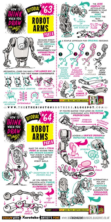 Skateboarding Reference, Arms Tutorial, Draw Robot, Etherington Brothers, Typography Book, Comic Tutorial, 3d Drawings, Poses References, Robot Concept Art