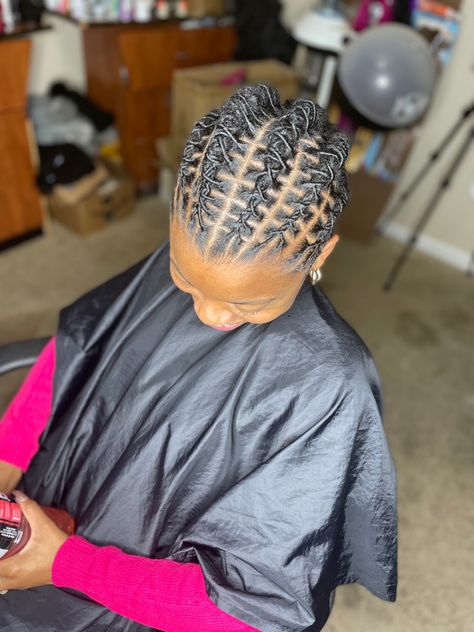 Small Barrel Twist Locs, Barrel Twist Women, Loc Barrel Style, Locs Barrel Twist, Barrell Twist Loc Styles, Barrel Twist Locs, Barrel Twist Locs Women, Barrel Loc Styles Women, Small Dreadlocks