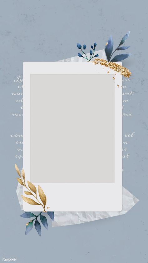 Christmas decorated blank instant photo frame mobile phone wallpaper vector | premium image by rawpixel.com / Adj Instant Photo Frame, Polaroid Picture Frame, Mises En Page Design Graphique, Frame Edit, Instant Photo, Instagram Photo Frame, Polaroid Frame, Instagram Background, Instagram Frame Template