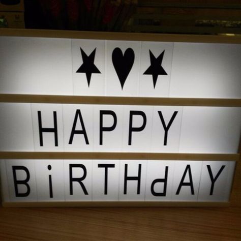 Fashion85Pcs E-Moji Letters For A4 Cinematic Light Up Sign Cinema Lightbox Diy Lightbox Quotes, 17th Birthday Party, Light Box Diy, Surprise Ideas, Light Up Letters, Led Light Box, Light Up Signs, Led Diy, 17th Birthday