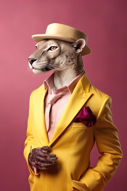 Dressed Up Animals, Animal Fashion Photography, Animals Dressed Up, Animals In Suits Art, Save Animals Poster, Anthropormophic Animal Art, Funny Wild Animals, Animal Dress Up, Animal Mural