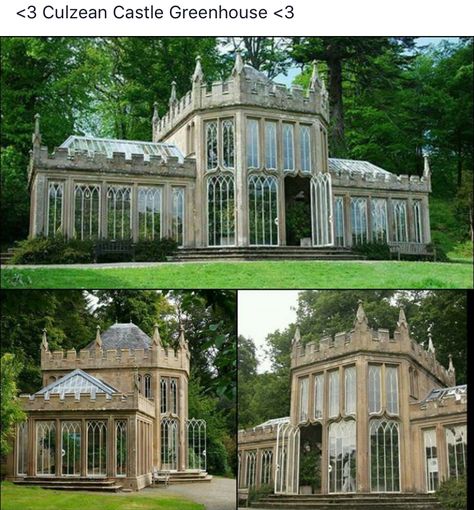 Castle Greenhouse, Victorian Greenhouse Conservatory, Gothic Greenhouse, Solarium Ideas, Culzean Castle, Victorian Conservatory, Victorian Greenhouse, Victorian Greenhouses, Castle Estate