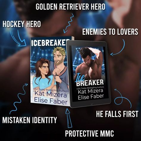 💜💜 COVER REVEAL 💜💜 We are thrilled to reveal this gorgeous cover for ICEBREAKER by  @katmizera and @elisefaber coming October 22! Pre-Order Link: https://geni.us/IcebreakerEFKM Why you want to read! 💜He falls first 💜Mistaken identity 💜Enemies to lovers 💜Rags to riches 💜Starting over 💜Protective MMC 💜Golden retriever hero 💜Found family 💜Hockey hero BLURB Add to your Goodreads TBR here: https://www.goodreads.com/book/show/214294953-icebreaker Influencers sign up here: https://fo... Found Family, Rags To Riches, Enemies To Lovers, Upcoming Books, Ice Breakers, Book Release, Book Show, New Books, Golden Retriever