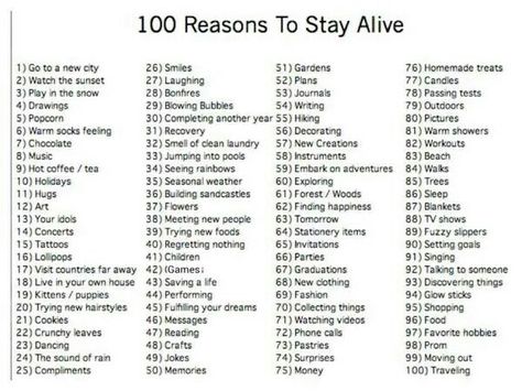 100 Reasons To Stay, Reasons To Stay Alive, Daily Positivity, Reasons To Stay, Happiness Challenge, Reasons To Be Happy, Rainbow Cupcakes, Stay Alive, Therapy Worksheets