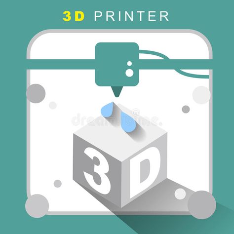 Printer Logo, Concept Product, Photo Series, Infographic Design, Flat Design, 3d Printer, 3d Print, Stock Images Free, 3d Printing