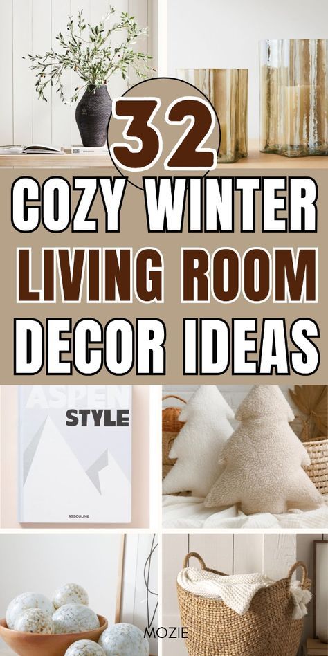 Winter Couch Pillows, Living Room Winter Decor Ideas, Winter Decor Ideas For The Home Living Rooms, Winter Living Room Decor Cozy, January Decorating Ideas House, Winter Home Decor January, January Home Decor, Cozy Winter Living Room, Winter Home Decor Cozy