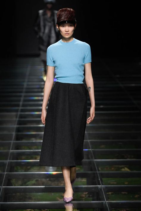 Prada Fall 2024 Ready-to-Wear Runway, Fashion Show & Collection Review [PHOTOS] Prada Fall 2024, Rtw 2024, Skirt Runway, Prada Runway, 2024 Runway, 90s Runway Fashion, Show Collection, Winter Mode, Fall Wear