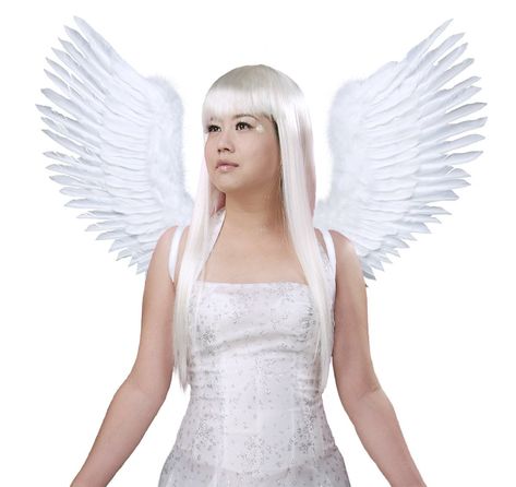 FashionWings (TM) White Open Swing V Shape Costume Feather Angel Wings Adult Unisex Realistic Angel, Carnival Birthday Party Theme, Feather Angel Wings, White Costumes, Costumes For Teens, Princess Dress Up, Wings Costume, White Wings, Black Wings