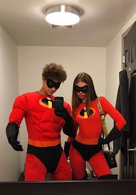 Incredibles Costume, Carnaval Outfit, Cute Couples Costumes, Matching Halloween Costumes, Fest Temaer, Hot Halloween Outfits, Halloween Coustumes, Duo Halloween Costumes, Couples Halloween Outfits