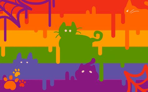 Pride Halloween Flags, Halloween Pride Wallpaper, Halloween Pride Flags, Gender Fluid Wallpaper, Pride Flag Art, Lgbtq Things, Queer Pride Flag, Lgbtq Stuff, Halloween Flag