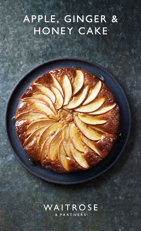 Ginger Pear Tart Recipe, Apple Ginger Recipes, Apple Ginger Pie, Honey Ginger Cake, Apple Ginger Cake, Apple And Ginger Cake, Apple And Honey Desserts, Ginger Dessert, Apple Honey Cake