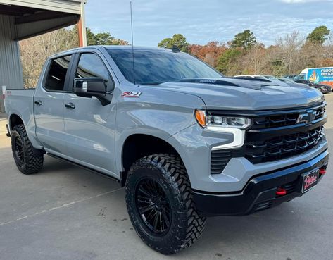 Chevy Silverado 1500 LT Z71 Trail Boss Diesel Grey Chevy Silverado, Chevy Trail Boss, Z71 Silverado, Chevy Silverado Trail Boss, 2024 Chevy Silverado, Chevrolet Trucks Silverado, Chevy Silverado Z71, Custom Silverado, Silverado Z71