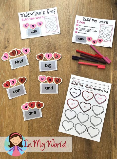 Special Ed Valentines Day, Volunteering Activities, Cvc Valentine Activities, Valentines Daycare, Valentines Kindergarten, February Math Centers For Kindergarten, Valentine Sight Word Activities, Valentine's Day Centers For Kindergarten, Valentine’s Day Centers