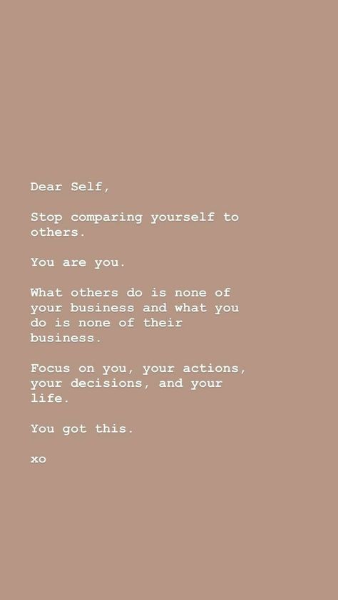 To Self Quotes, Quotes Lockscreen, How To Believe, Dear Self Quotes, Dear Self, Study Motivation Quotes, Comparing Yourself To Others, Note To Self Quotes, Self Reminder