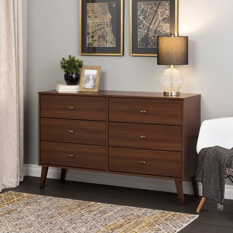 Contemporary Bedroom Furniture, Mid Century Modern Dresser, Sleek Storage, 7 Drawer Dresser, Bedroom Items, Wooden Dresser, Bedroom Furniture Dresser, Double Dresser, Modern Dresser