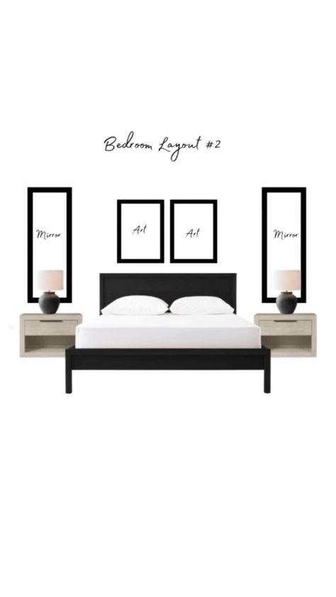 kiva.brent on Instagram: Struggling with your bedroom layout? Don’t worry, I’ve got you covered! Check out my Pinterest (kiva brent) to see the full layouts! Music… Kiva Brent, Bedroom Inspirations For Small Rooms, House Remodeling Ideas, Beautiful Bedroom Colors, Condo Inspiration, Chosen Ones, Bedroom Layout, House Remodeling, King Bedroom