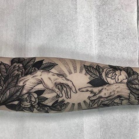 Small Forearm Tattoos, Forearm Sleeve Tattoos, Bicep Tattoo, Religious Tattoos, Forearm Tattoo Women, Greek Tattoos, Sistine Chapel, Sleeve Tattoos For Women, Black Ink Tattoos