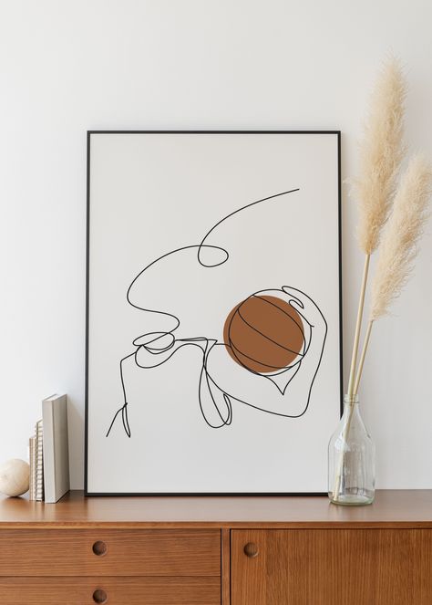 Basketball Themed Bedroom, Basketball Painting, Basketball Artwork, Basketball Drawings, Basketball Wall Art, Sports Management, Athlete Gifts, Art Sport, Ball Drawing