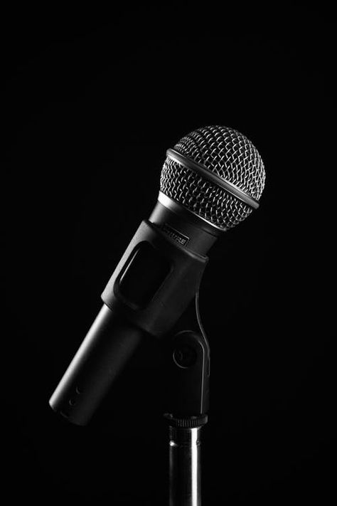 Microphone in Black and White · Free Stock Photo Singing In Front Of Friends, Wagon For Wedding, Plinko Game, Overcome Shyness, Inflatable Rentals, Fog Machines, Stage Equipment, Dj Photos, Casino Table