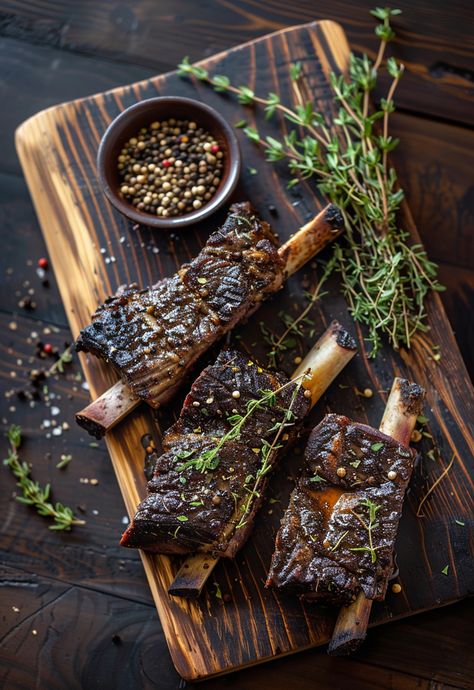 Learn How to Cook Beef Short Rib Recipe For Free | Recipes You'll Love, Made Easy! Ribs Food Photography, Short Rib Sandwich, Easy Blueberry Desserts, Smoked Beef Short Ribs, Grilled Ribs, Different Cuts Of Beef, Marbled Meat, Trendy Recipes, Beef Back Ribs