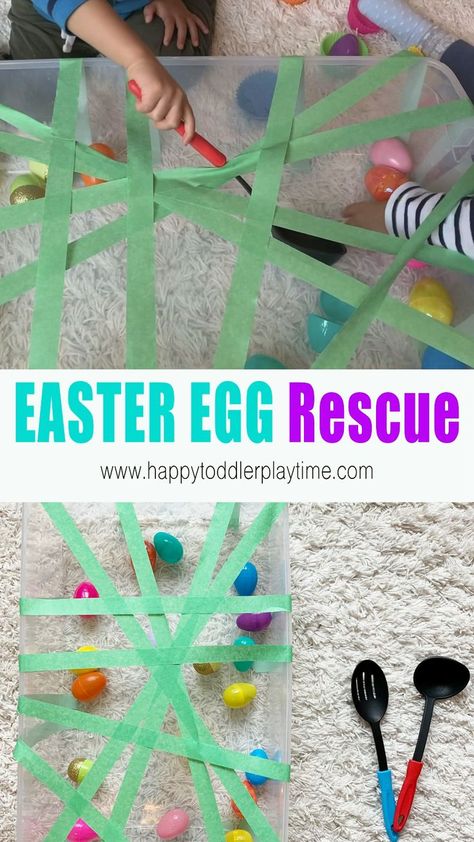 Here is a fun Easter egg rescue sensory bin that makes a perfect indoor activity for toddlers and preschoolers. It’s also an amazing fine motor activity that is super simple to set up and clean up! Indoor Activity For Toddlers, Indoor Activities For Toddlers, Easter Week, Fine Motor Activity, Activity For Toddlers, Easter Preschool, Daycare Ideas, Daycare Activities, Toddlers And Preschoolers