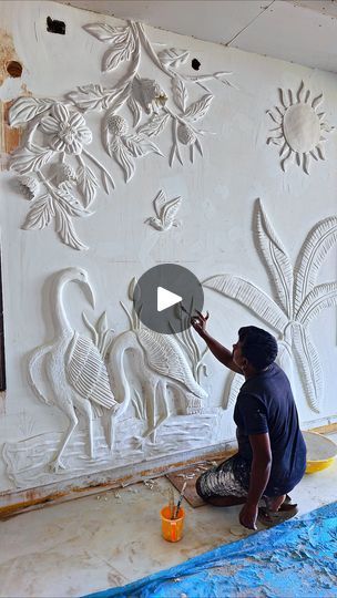 Dry Wall Mural Art for Living room | Dry Wall Mural Art for Living room
#HomeDecor #interior #everyone #diy #drawing #homedecor #artwork #InteriorDesign #artist #design #painting | By Creative HacksFacebook How To Make 3d Wall Art Easy Diy, Diy Plaster Wall Art, Textured Wall Art Diy, Easy Presents, Wall Mural Art, Drywall Art, Mural Art Design, 3d Wall Painting, Dry Wall