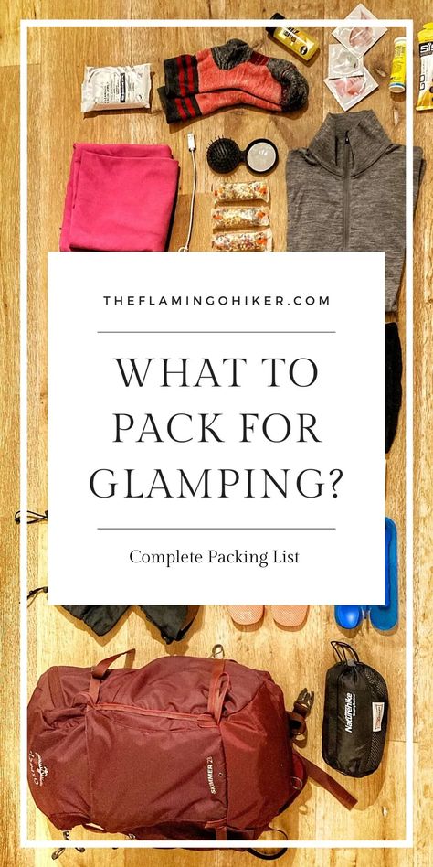 awaited Glamping weekend away in the countryside is finally here! But what to pack for Glamping? If you are new to Glamping or just want to minimise what you need to bring with you, here is a list of the essentials to pack for your next glamping weekend. Glamping Packing List | Glamping Packing | Glamping Packing List Clothes | Glamping Pack List | Glamping Packing Checklist | Packing for Glamping | Camping Weekend Packing List, Glamping Essentials Packing Lists, Mountain Weekend Packing List, Glamping Checklist, Glamping Packing List, Cabin Packing List, Glamping Supplies, Glamping Outfit, What To Bring Camping