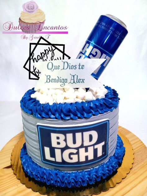 Budlight Cakes For Men, Bud Light Cake, Light Cake, Cake For Husband, Dads Birthday, Crazy Cakes, Cakes For Men, Husband Birthday, Grooms Cake