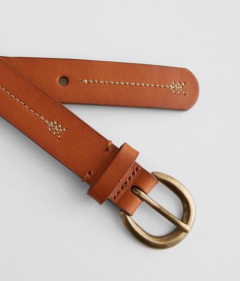 BKE Embroidered Stitch Leather Belt - Women's Belts in Tan | Buckle Women Leather Belt, Diy Leather Belt, Leather Belts For Women, Handmade Leather Belts, Leather Belt Women, Custom Leather Belts, Leather Accessories Handmade, Tan Leather Belt, Leather Belt Buckle