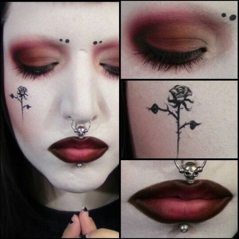 Rose Makeup Look, Drac Makens, Cherrie Currie, Moon Makeup, Dead Rose, Venus Palette, Goth Eye Makeup, Eyeshadow Tutorials, Alt Art