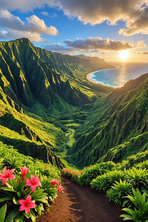 🌺 Ultimate Guide to Hiking in Hawaii: Trails, Tips &#038; Hidden Gems 🌴 Hawaii Views, Hiking Aesthetic Hawaii, Hawaii Guide, Hawaii Landscape, Hawaiian Art, Travel Inspiration Destinations, Romantic Honeymoon, Nature Images, Beautiful Places To Travel