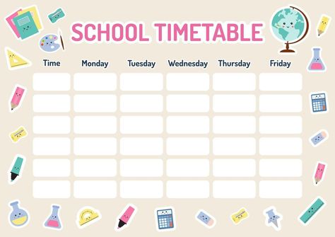 Education lessons plan. Template school timetable for students, pupils. Timetable for elementary school. Weekly planner for kids. School timetable, weekly classes schedule. Back to school planner. Timetable For Students, School Weekly Planner, Weekly Planner For Kids, Classes Schedule, Toddler Routine Chart, Back To School Planner, Class Schedule Template, Planner For Kids, Class Timetable