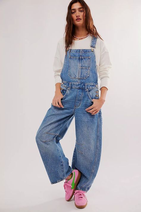 We The Free Good Luck Barrel Overalls | Free People Barrel Jeans, Sporty Sneakers, Light Beam, Moto Boots, Good Luck, Barrel, Overalls, Free People, Design