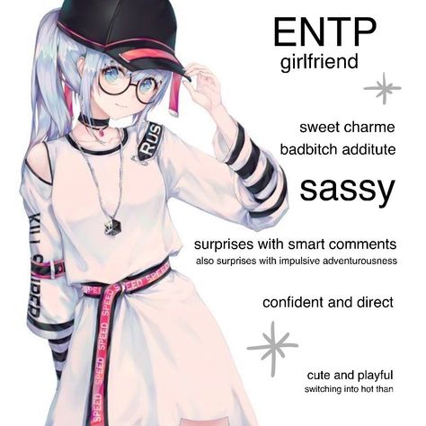 Entp Gf, Entp Girlfriend, Entp Girl, Entp Things, Writing Inspiration Characters, Entp Personality, Girlfriend Meme, Entp Personality Type, Girl Logic