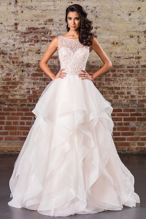 Wedding gown by Justin Alexander Signature. Wedding Gown Gallery, Illusion Neckline Wedding Dress, Justin Alexander Wedding Dress, Justin Alexander Signature, Justin Alexander, A Wedding Dress, Allure Bridal, Best Wedding Dresses, Beautiful Wedding Dresses