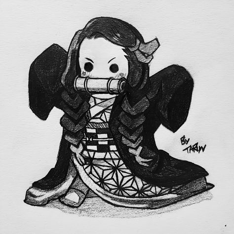 Nezuko demon slayer drawing chibi Anime Doodles Simple Demon Slayer, Wall Posters Anime, Nezuko Drawing Sketch, Anime Wall Posters, Nezuko Sketch, Demon Slayer Drawing Sketch, Demon Slayer Sketch, Nezuko Drawing, One Piece Demon Slayer