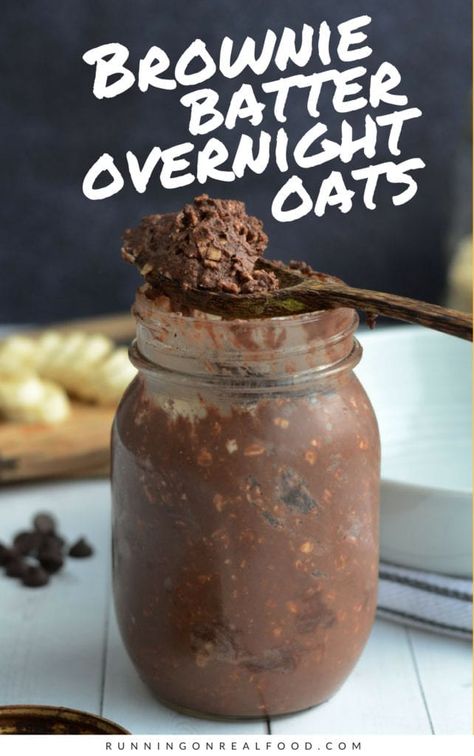 Brownie Batter Overnight Oats, Recipe With Oatmeal, Overnight Protein Oats, Healthy Brownie Recipe, Healthy Brownie, Best Overnight Oats Recipe, Chocolate Overnight Oats, Protein Oats, Oat Recipes Healthy