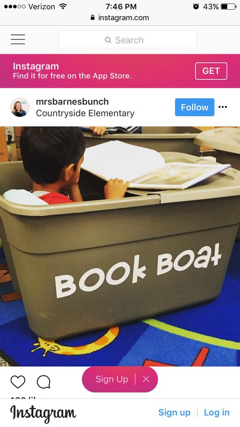 Book Boat Rubbermaid tub squished reading space sensory small spaces kids read students Sen Classroom, Book Boat, Library Seating, Reading Corner Classroom, Flexible Seating Classroom, Bored Teachers, Eyfs Classroom, Classroom Seating, Couples Book