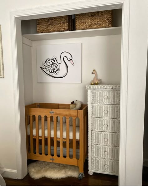 the best cribs for small spaces | bloom Crib In Closet, Office Nursery Combo, Cribs For Twins, Cribs For Babies, Nursery Office Combo, Cribs For Small Spaces, Baby Nook, Apartment Nursery, Mini Crib Nursery