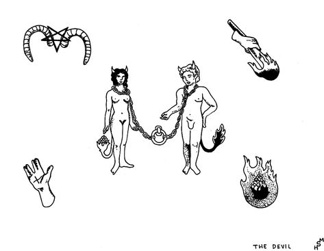 Tarot flash sheets / flash sheet series / tattoo ideas The Devil Tarot Tattoo, The Devil Tarot, Stick Poke, Learn To Tattoo, Stick Poke Tattoo, Tarot Card Tattoo, Flash Sheets, Tarot Tattoo, Card Tattoo Designs