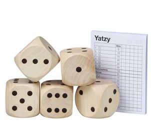 enjoy the sunshine and play games in the garden with mum Halloween Train, Yard Dice, Wooden Dice, Wooden Games, Summer Games, Enjoy The Sunshine, Dice Games, Play Games, Outdoor Games