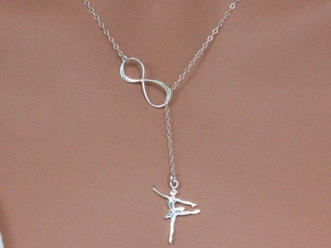 Excited to share this item from my #etsy shop: Graduation gift for Daughter - Dancer student gift - Dancer mom Ballerina dancer necklace in Sterling Silver-Infinity Dancer Lariat Necklace Graduation Gift For Daughter, Dancer Necklace, Ballerina Silhouette, Graduation Gifts For Daughter, Travel Necklace, Paw Print Necklace, Dance Lover, Compass Necklace, Student Gift