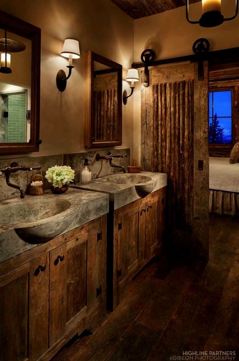 Rustic Bathroom Tile Ideas #RusticBathroomDecorIdeas Rustic Small Bathroom Designs Do you think it is a good idea? Rustic Bathroom Remodel, Farmhouse Bathroom Vanity, Rustic Bathroom Designs, Decor Ikea, Rustic Bathroom Decor, Rustic Bathrooms, Rustic Bathroom, Decor Minimalist, Bathroom Remodel Master