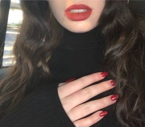 bellatrix black ★ marauders era Cola Lips, Girl Aesthetics, Cherry Cola, Marauders Era, French Girl, Red Nails, Lips, Nails, Red